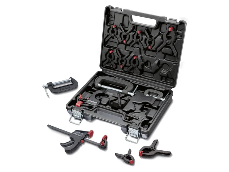 PARKSIDE® Set de pinces de serrage et serre-joints. 16 pièces