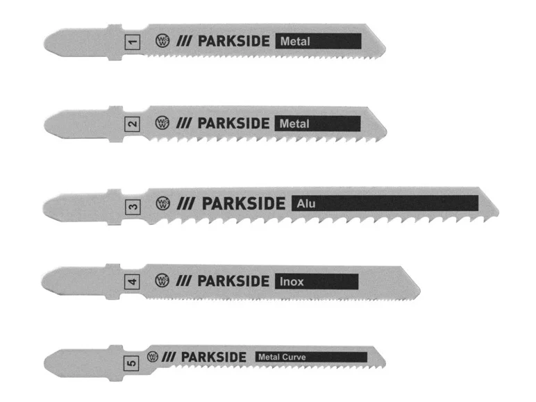 PARKSIDE® Set de 5 lames de scie sauteuse PSTZ 3 A1