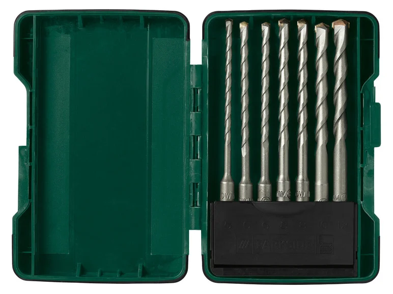 PARKSIDE Set de forets à marteau SDS PBS 7 A2 / Set de burins courts SDS PRMS 4 A1