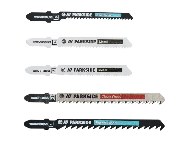 PARKSIDE® Set de lames de scie sauteuse PSTZ 3 A1. 5 pièces