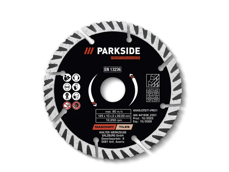 PARKSIDE PERFORMANCE® Disque à tronçonner. Ø 125 mm