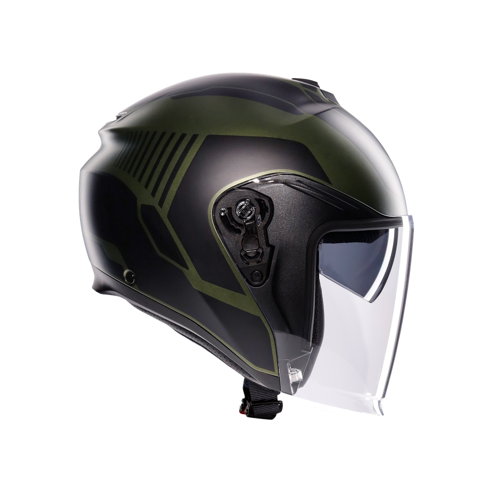 IRIDES SAKAI MATT GREEN/BLACK - MOTORBIKE OPEN FACE HELMET E2206