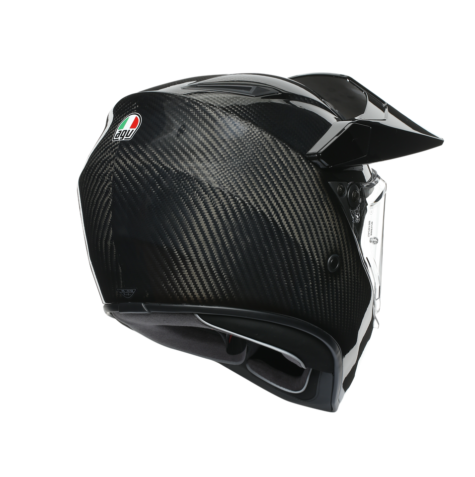 AX9 MONO GLOSSY CARBON - MOTORBIKE FULL FACE HELMET E2206