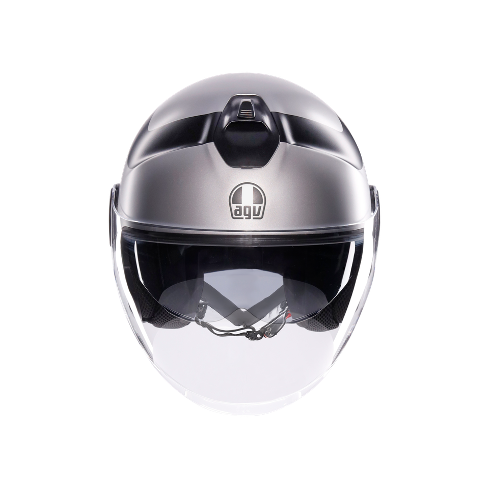 ETERES RIMINI MATT GREY/BLACK - MOTORBIKE OPEN FACE HELMET E2206