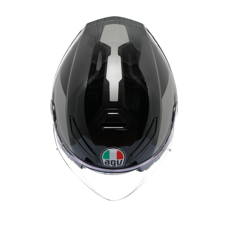 K5 JET EVO TUNE GREY/BLACK - MOTORBIKE OPEN FACE HELMET E2206