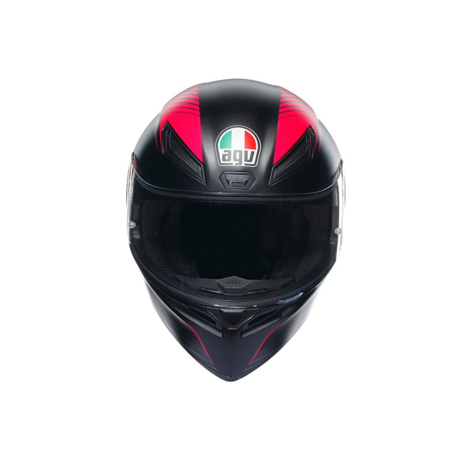 K1 S WARMUP BLACK/PINK - MOTORBIKE FULL FACE HELMET E2206