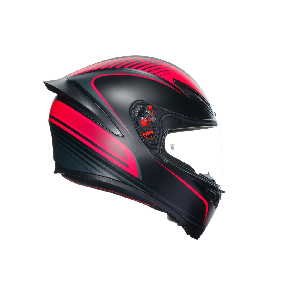 K1 S WARMUP BLACK/PINK - MOTORBIKE FULL FACE HELMET E2206