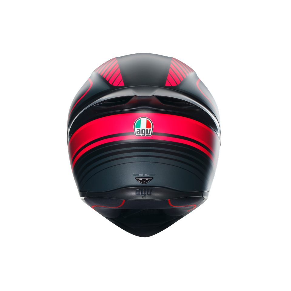 K1 S WARMUP BLACK/PINK - MOTORBIKE FULL FACE HELMET E2206