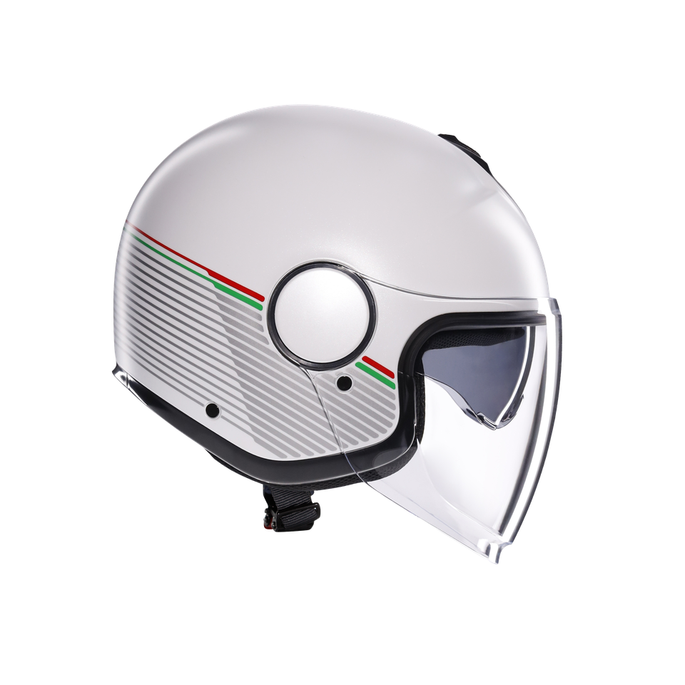 ETERES CAPOLIVERI MATT WHITE/ITALY - MOTORBIKE OPEN FACE HELMET E2206