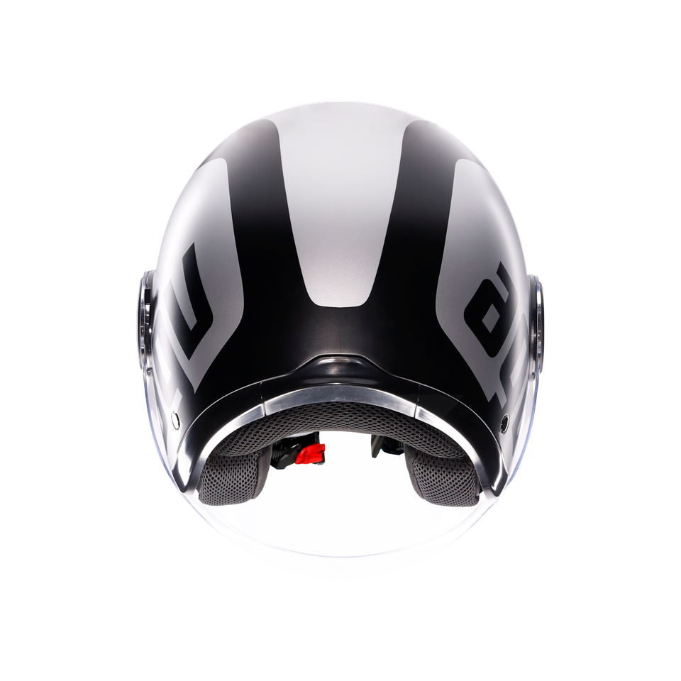 ETERES RIMINI MATT GREY/BLACK - MOTORBIKE OPEN FACE HELMET E2206