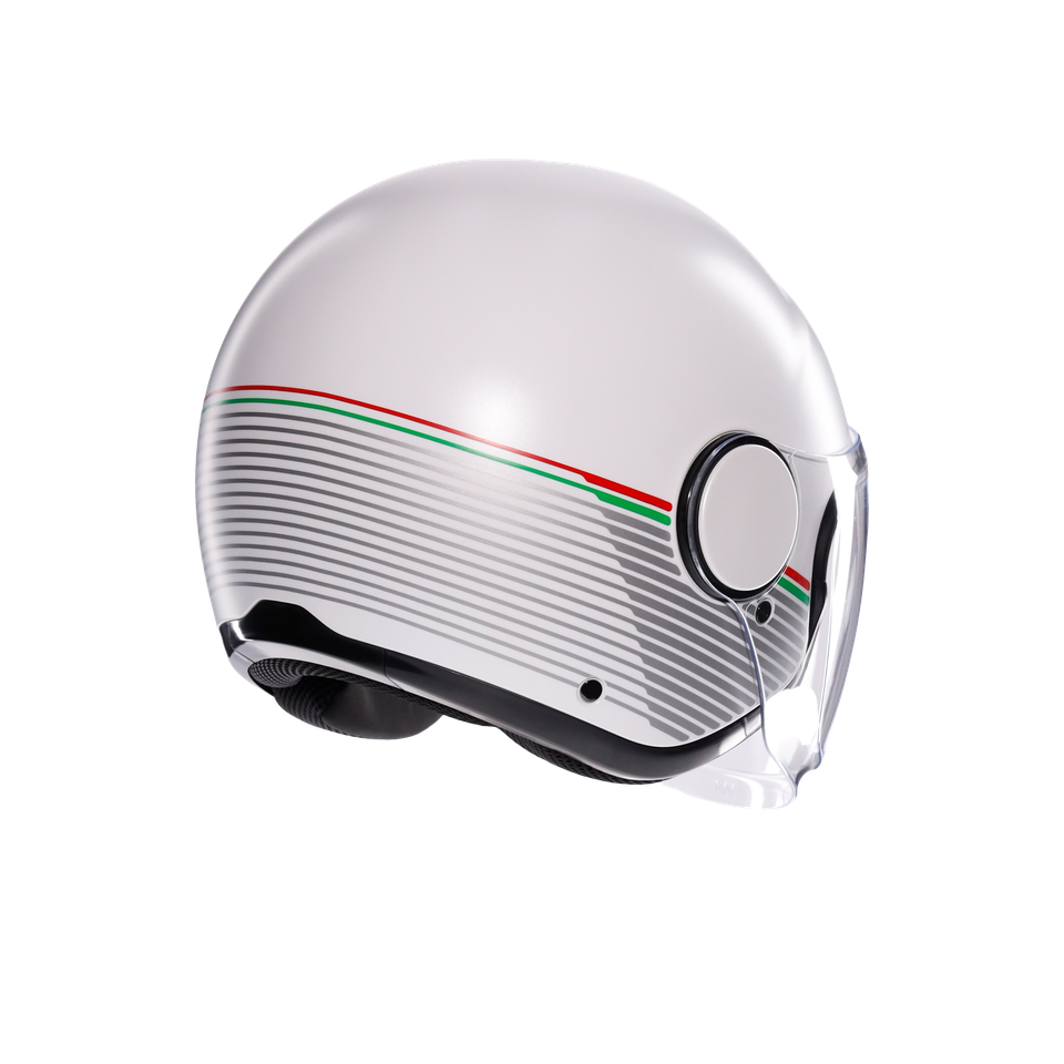 ETERES CAPOLIVERI MATT WHITE/ITALY - MOTORBIKE OPEN FACE HELMET E2206