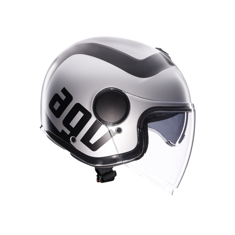 ETERES RIMINI MATT GREY/BLACK - MOTORBIKE OPEN FACE HELMET E2206