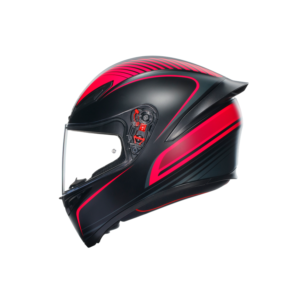 K1 S WARMUP BLACK/PINK - MOTORBIKE FULL FACE HELMET E2206