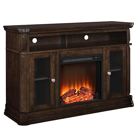 Ameriwood Home Brooklyn Electric Fireplace TV Console for TVs up to 50