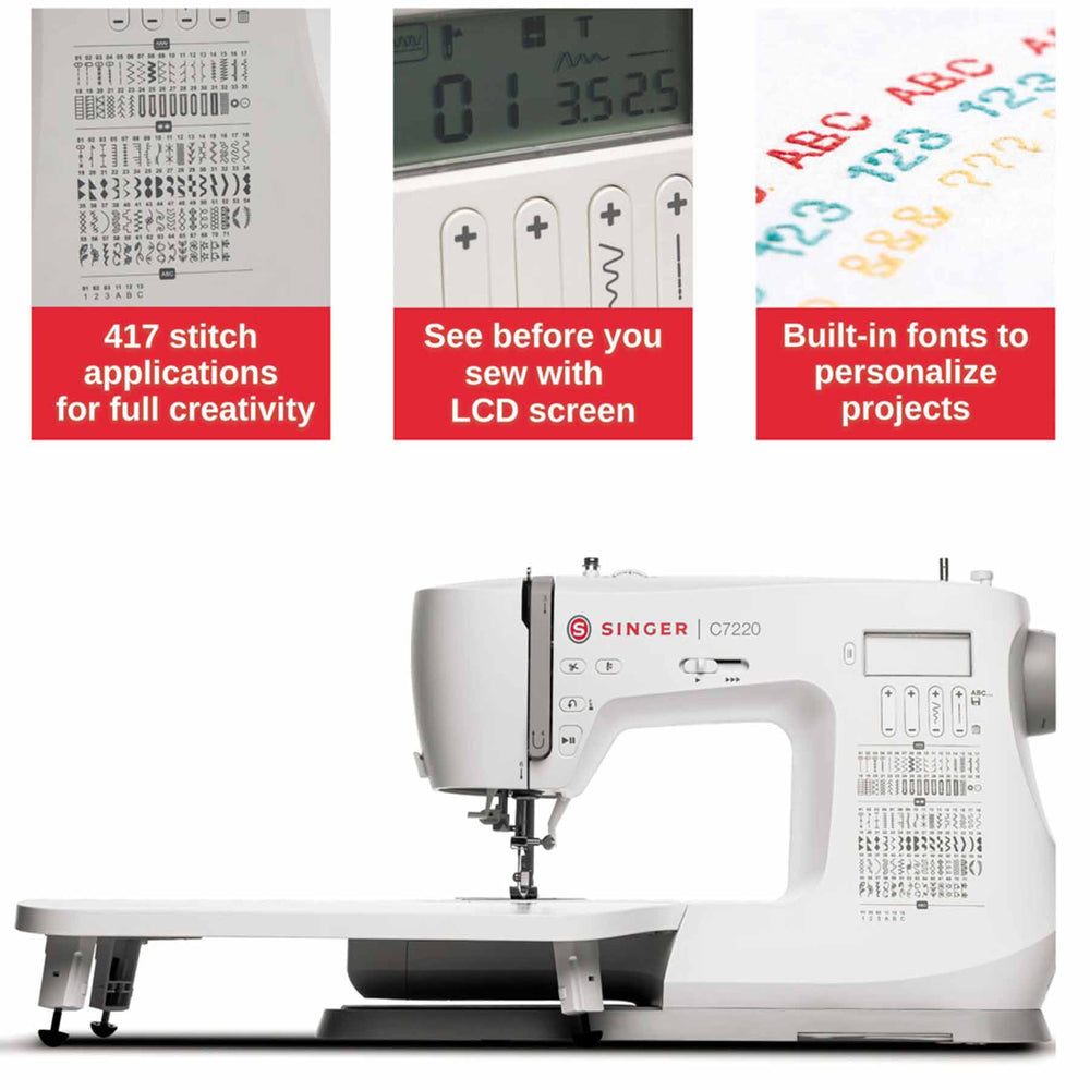 SINGER® C7220 Sewing Machine with Extension Table