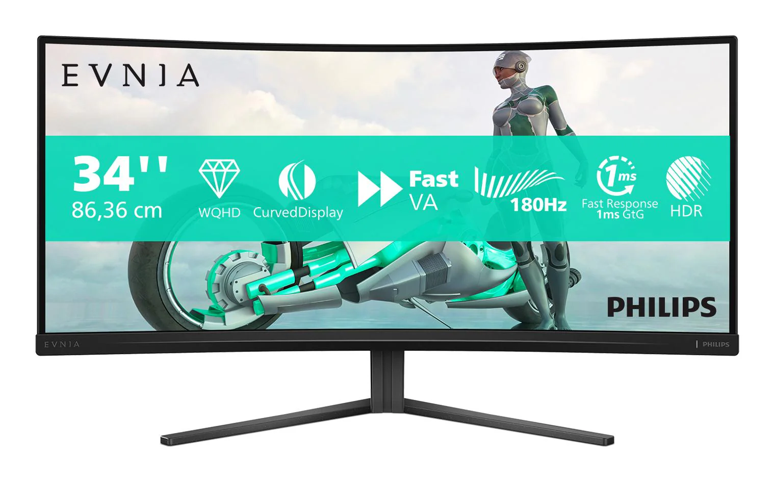 Philips Evnia 34M2C3500L/00 34 - Gamingskærm - 180Hz