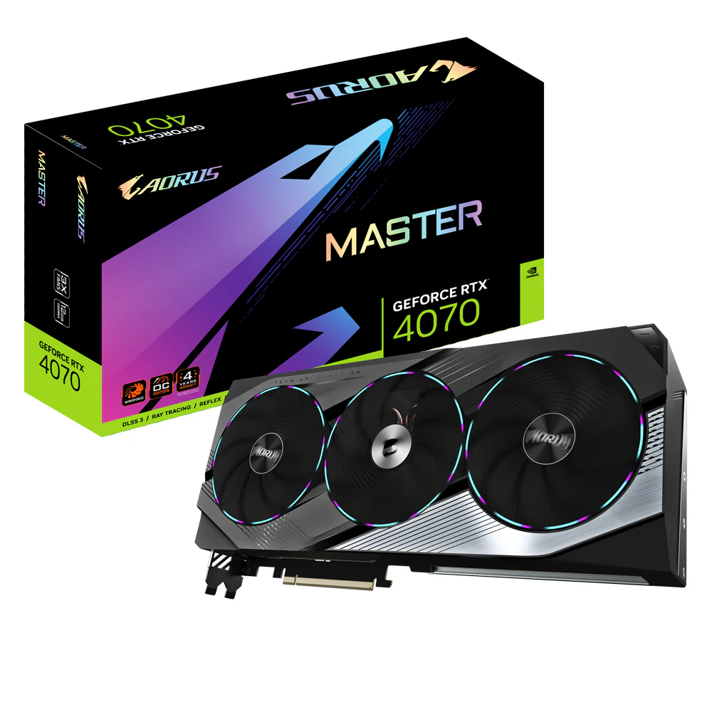 Gigabyte RTX4070 AORUS MASTER 12 GB GDDR6X HDMI 3xDP