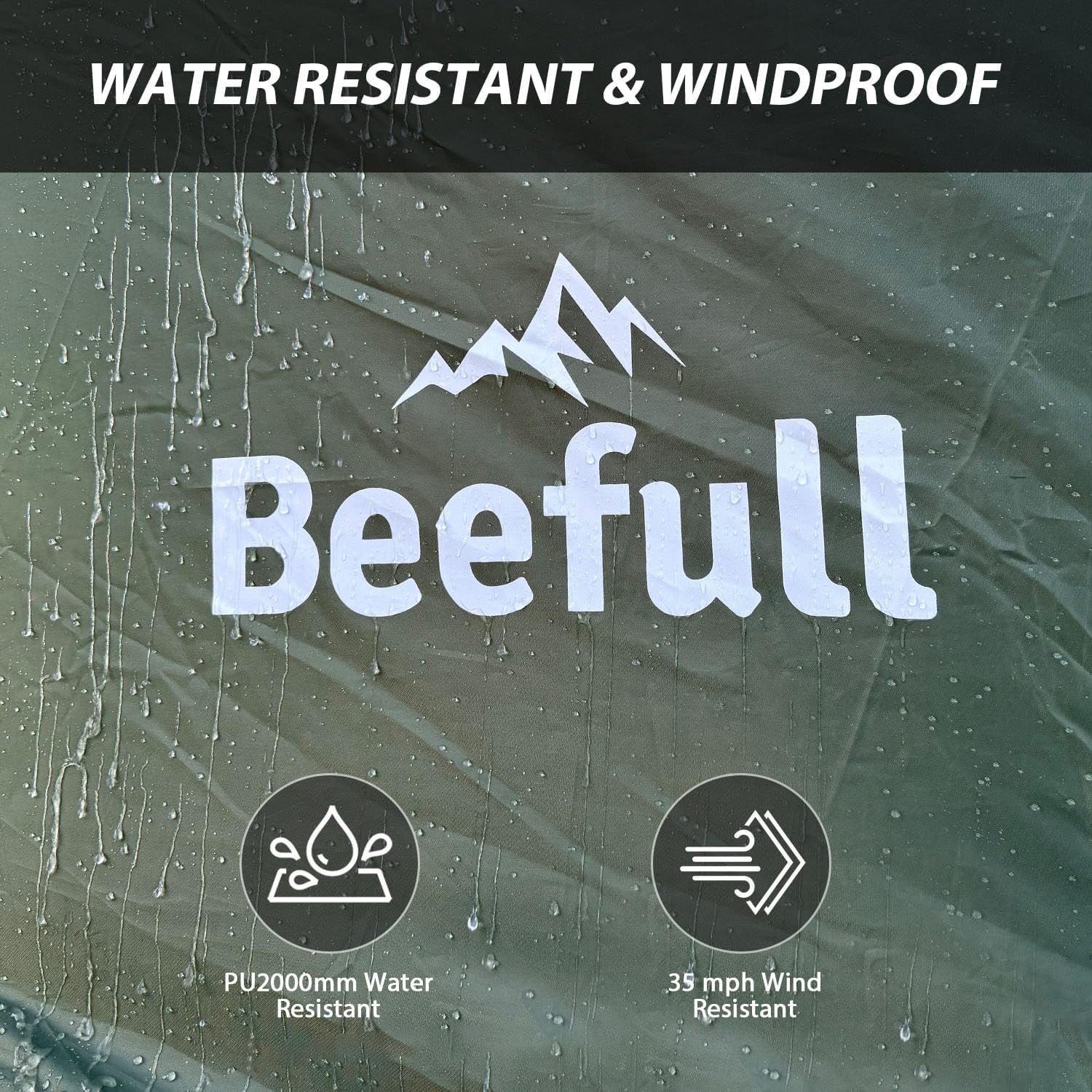 SUV Camping Tent for 6-8 Person with Rainfly,  Car Camping Tent with Waterproof, Double Layer Design with Storage Bag, Green & Gray