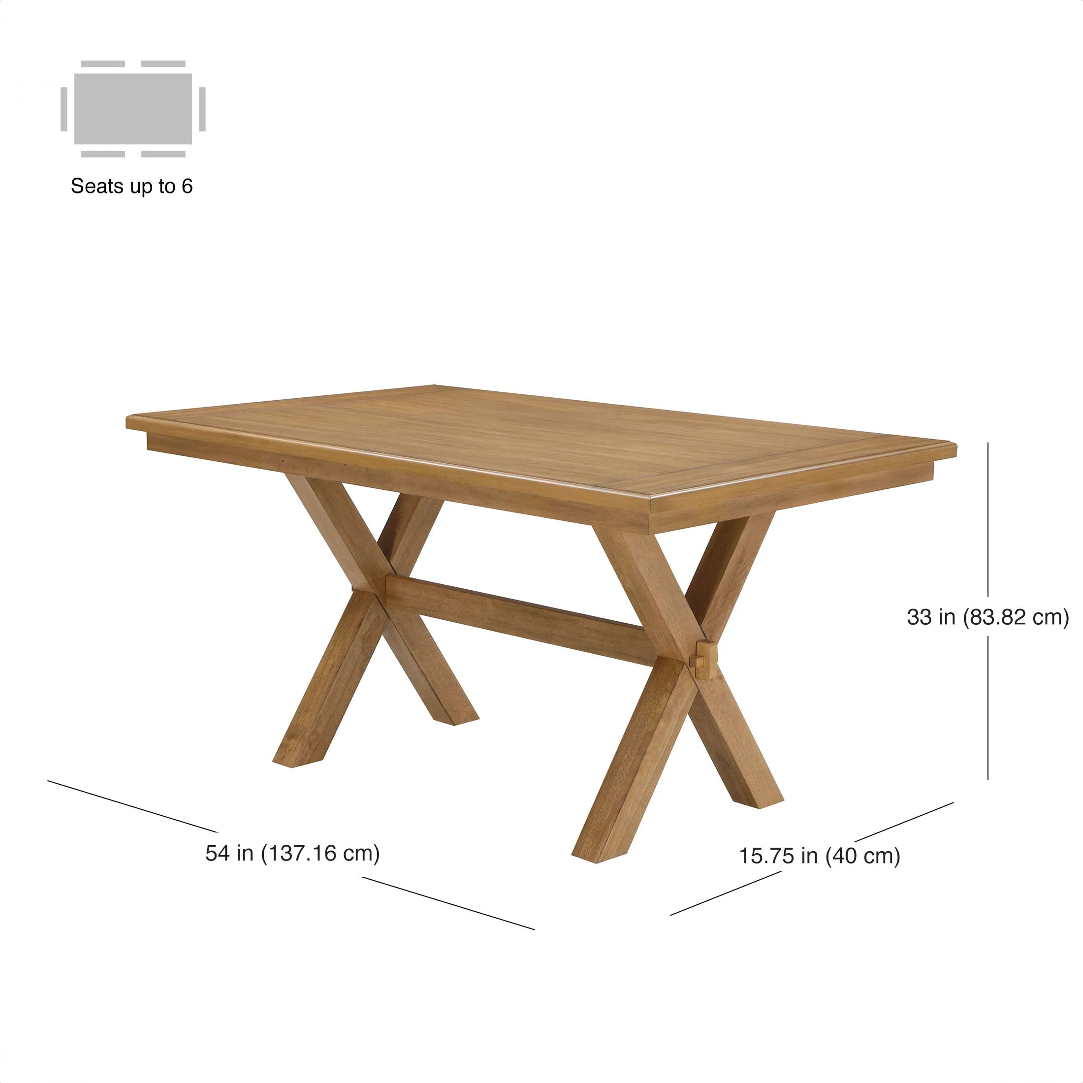 Better Homes & Gardens Maddox Crossing Dining Table, Brown Finish