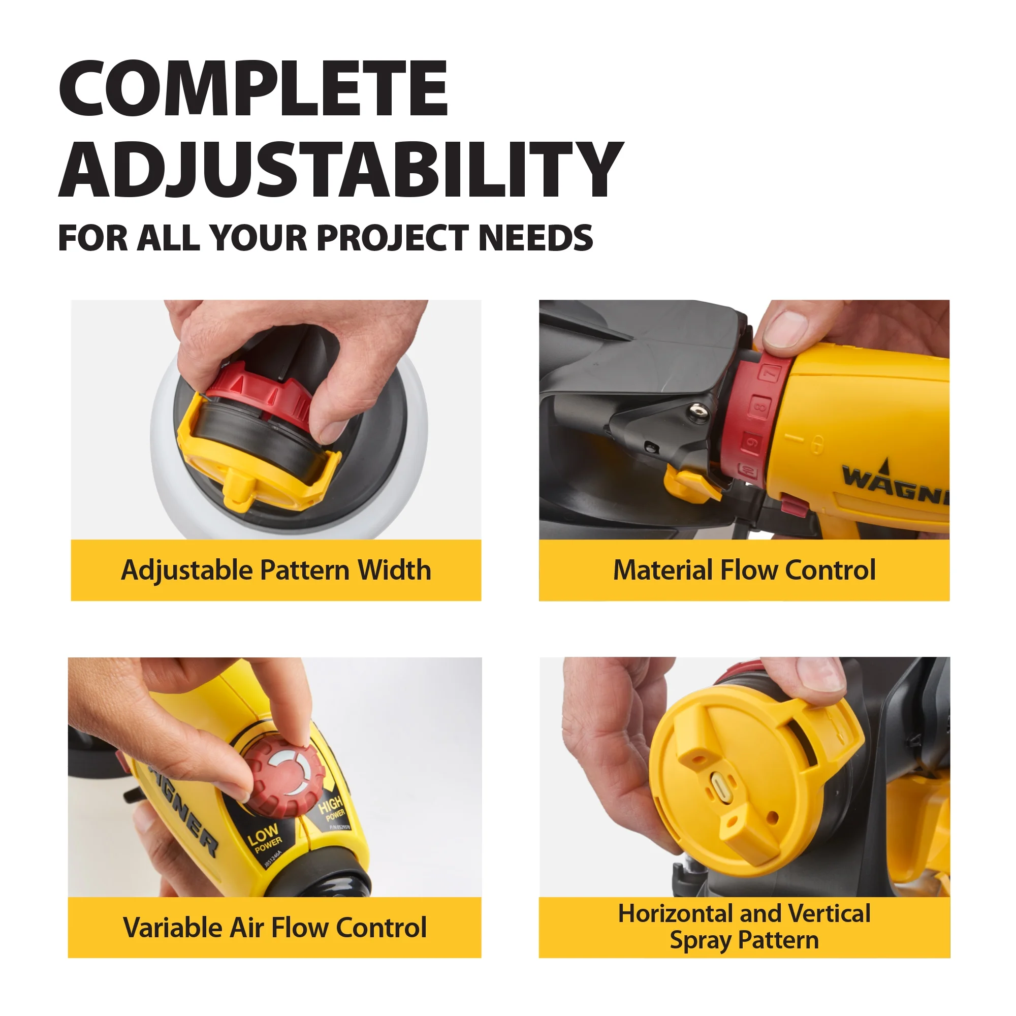 Wagner Flexio 5000 Paint Sprayer, 2 Nozzles Included, Turbine Base