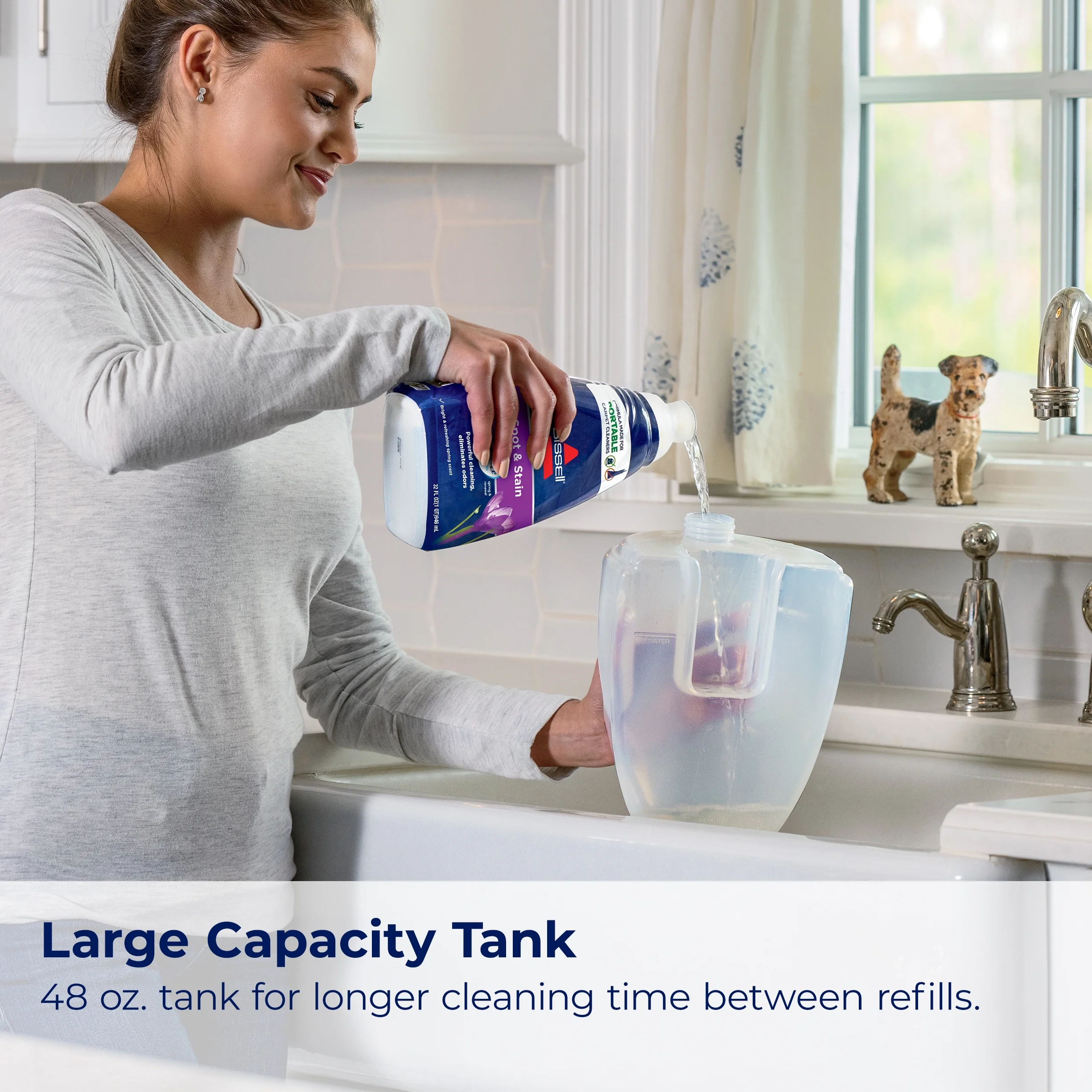 BISSELL Little Green Portable Deep Cleaner, for Carpet, Upholstery, and Auto, Lightweight, Strong Suction, Large Tank Capacity, 3369, Green