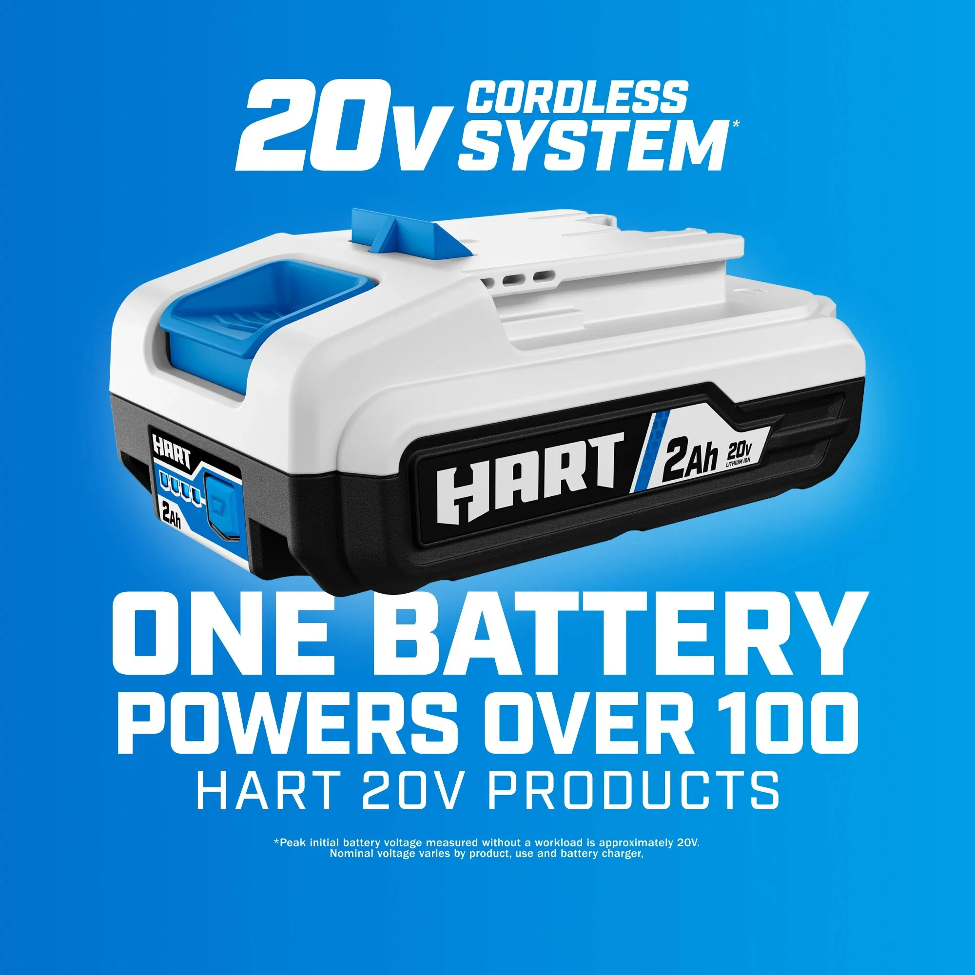 HART 20-Volt High Capacity Cordless Stick Vacuum Kit (1) 20-Volt 4.0AH Lithium-Ion Battery, Lightweight, Powerful Suction, Pet Hair, Hard Floor, Carpet, HEPA Filter, Self-Cleaning Brushroll