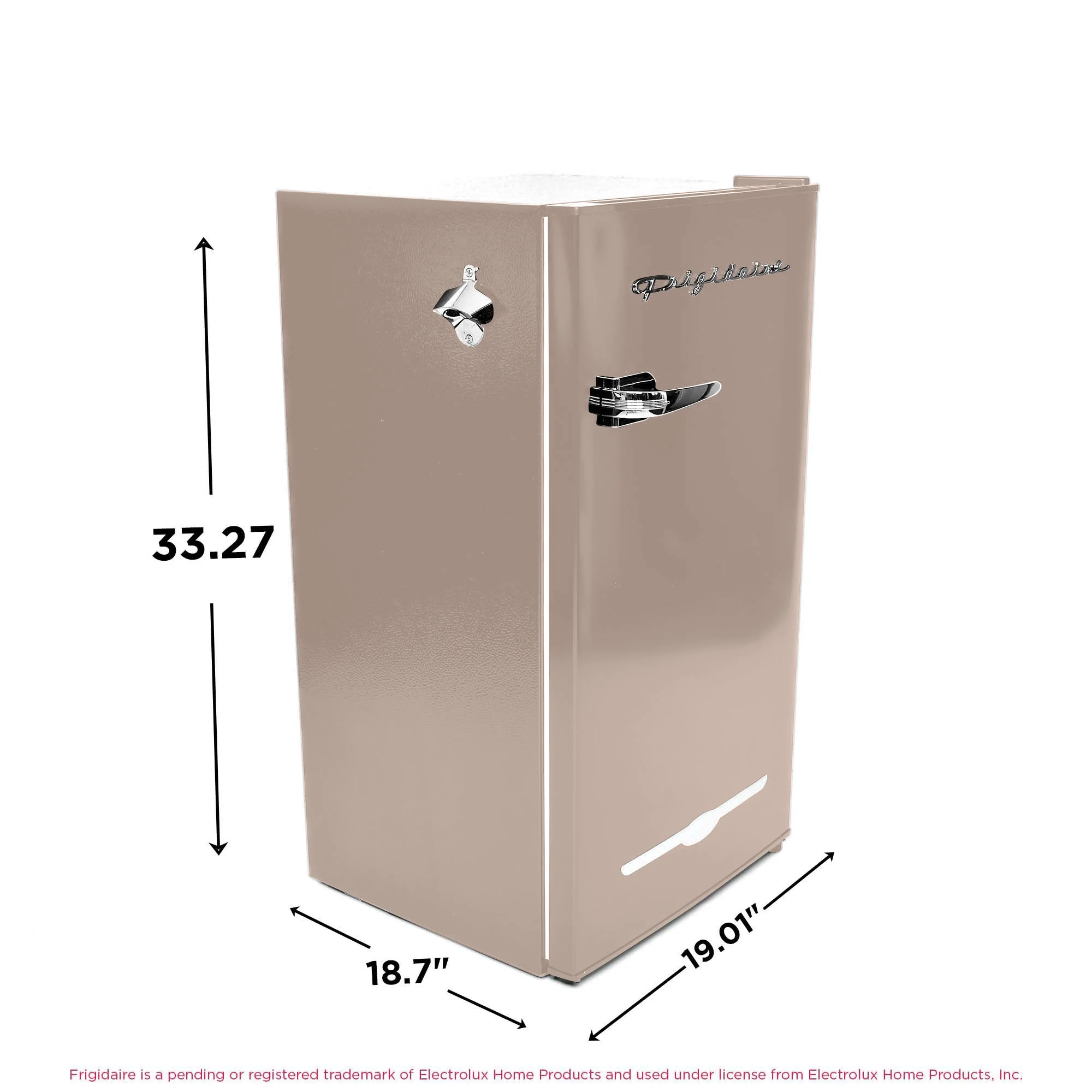 Frigidaire EFR376-C-PINK 3.2-Cu.-Ft. 65-Watt Retro Bar Fridge with Side Bottle Opener (Pink)