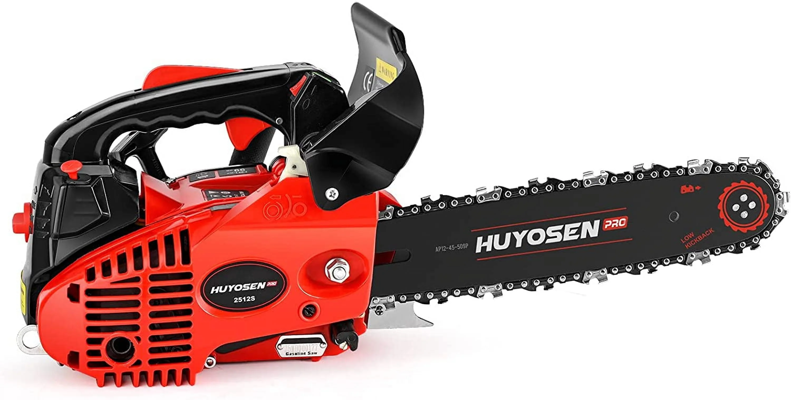 HUYOSEN PRO Professional Gas Chainsaw 25cc 2-Stroke Gas Powered Chain Saw 12-Inch Chainsaw Chain with Tool Kit for Cutting Forest Wood Garden Trimming Tools