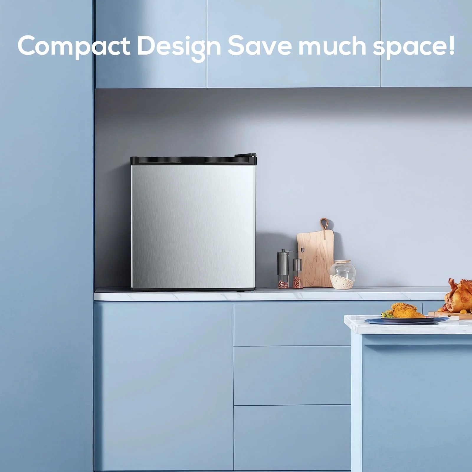 KNDKO Upright Freezer, 1.2cu.ft Mini Freezer with Adjustable Thermostat & Removable Shelves, Stand Up Freezer for Home/Office/Dorm, White