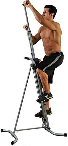 Maxi Climber Vertical Climber Stair Climbing Step Fitness Full Body Workout Machine, Adjustable Stair Climbing Fitness Machine, Home Gym Exercise Stair Stepper Cardio Strength Training + Monitor