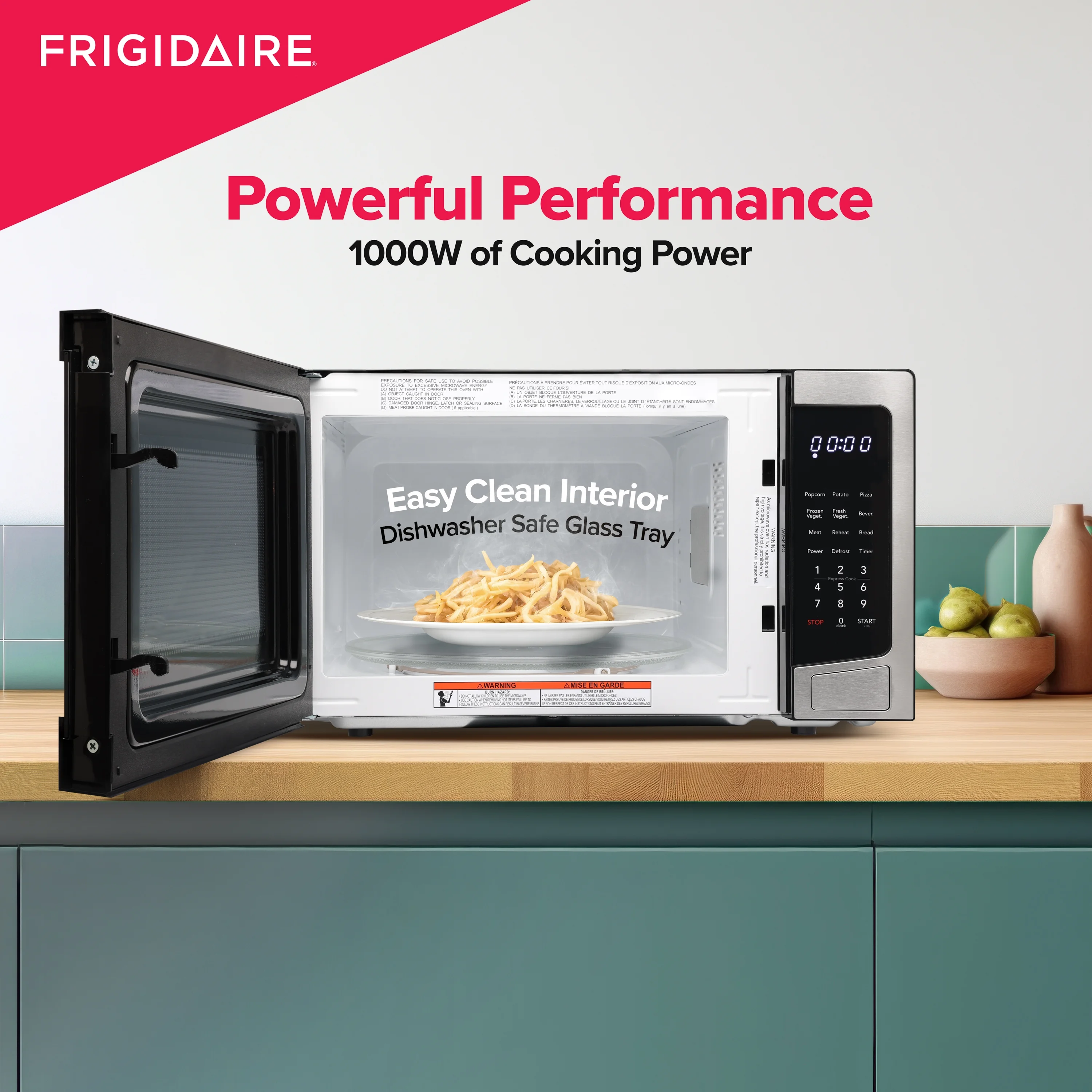 Frigidaire 1.1 Cu. ft Countertop Microwave Oven in Stainless Steel