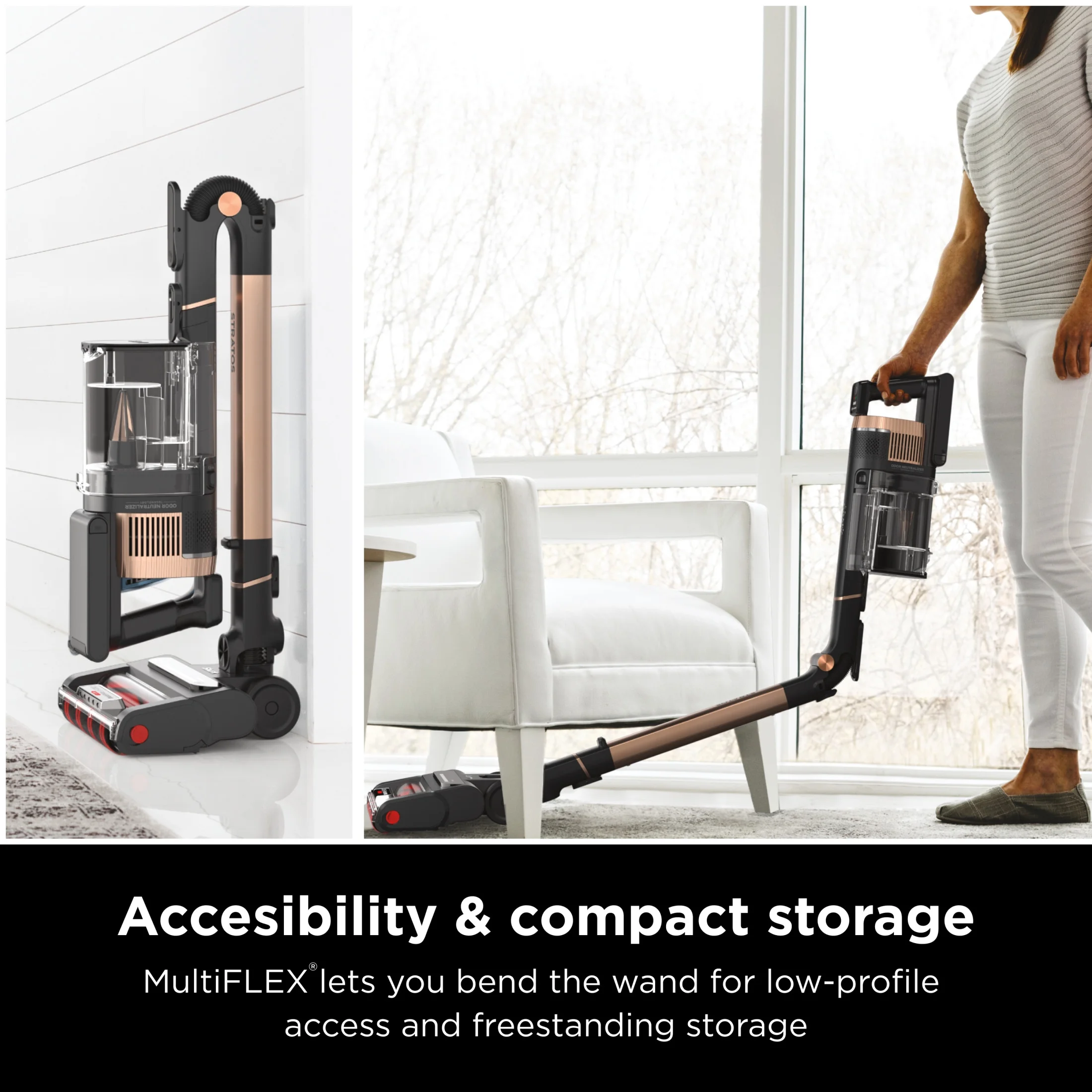 Shark Stratos Cordless Stick Vacuum Cleaner with Clean Sense IQ & DuoClean PowerFins HairPro MultiFLEX, IZ840H