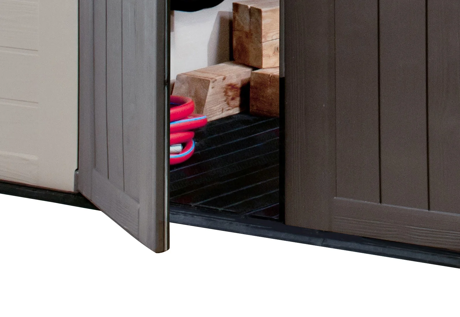 Keter Factor 8 x 11 Foot All Weather Resin Outdoor Storage Shed, Taupe