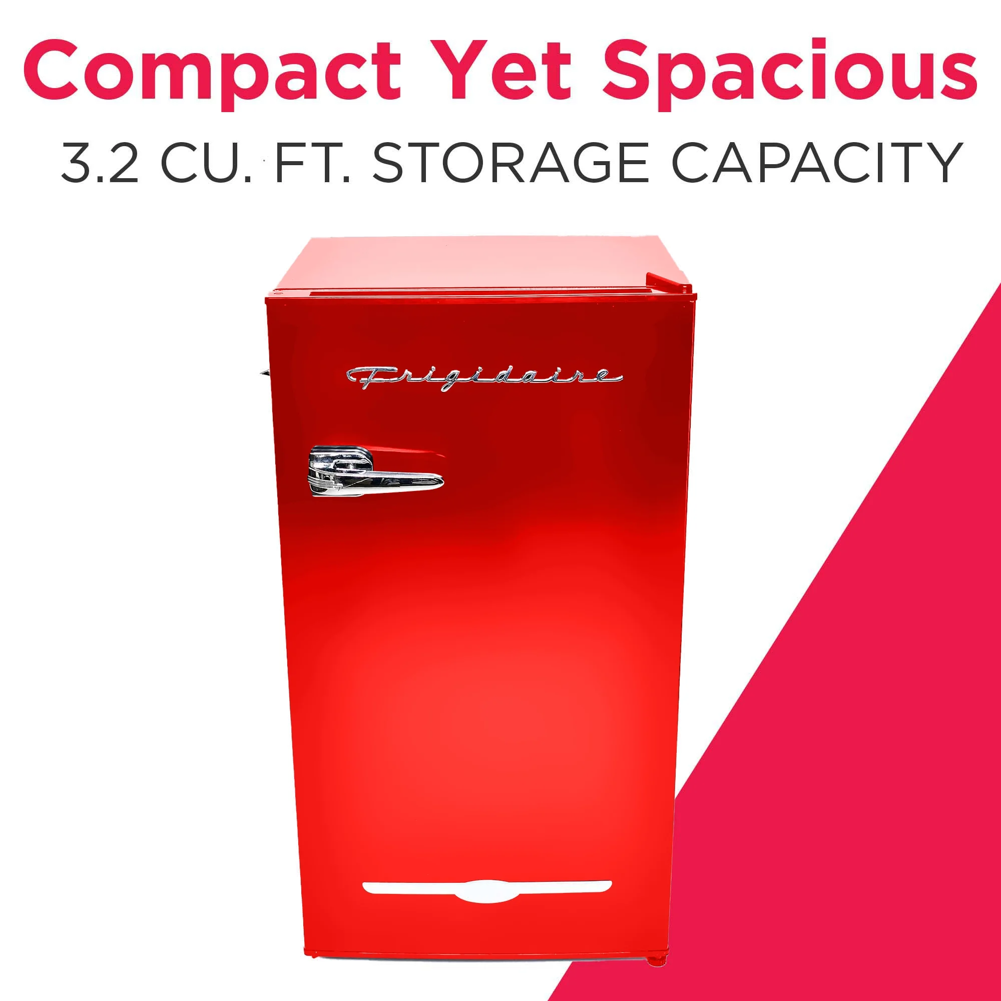 Frigidaire EFR376-C-PINK 3.2-Cu.-Ft. 65-Watt Retro Bar Fridge with Side Bottle Opener (Pink)