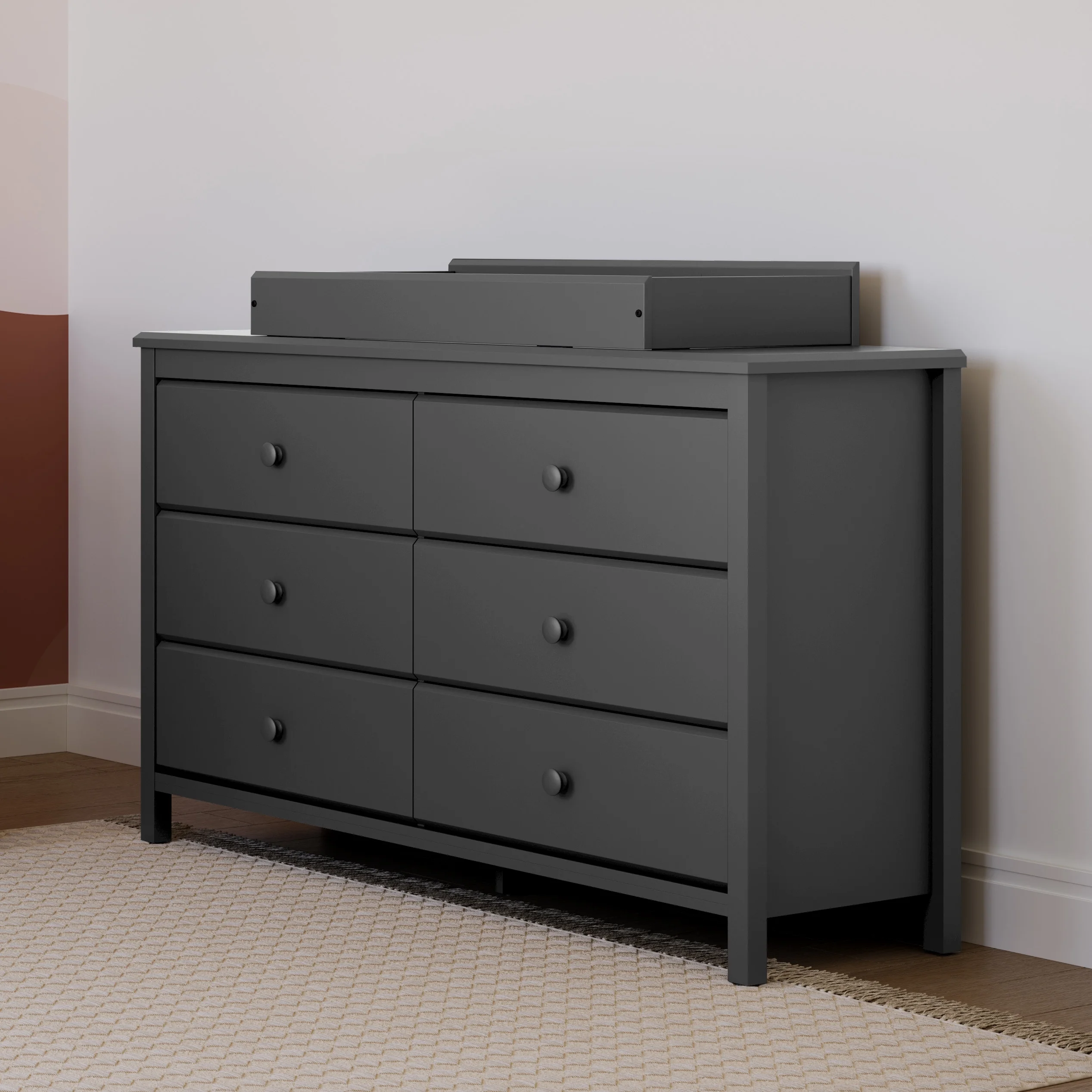 Storkcraft Alpine 6 Drawer Nursery Double Dresser, Olive