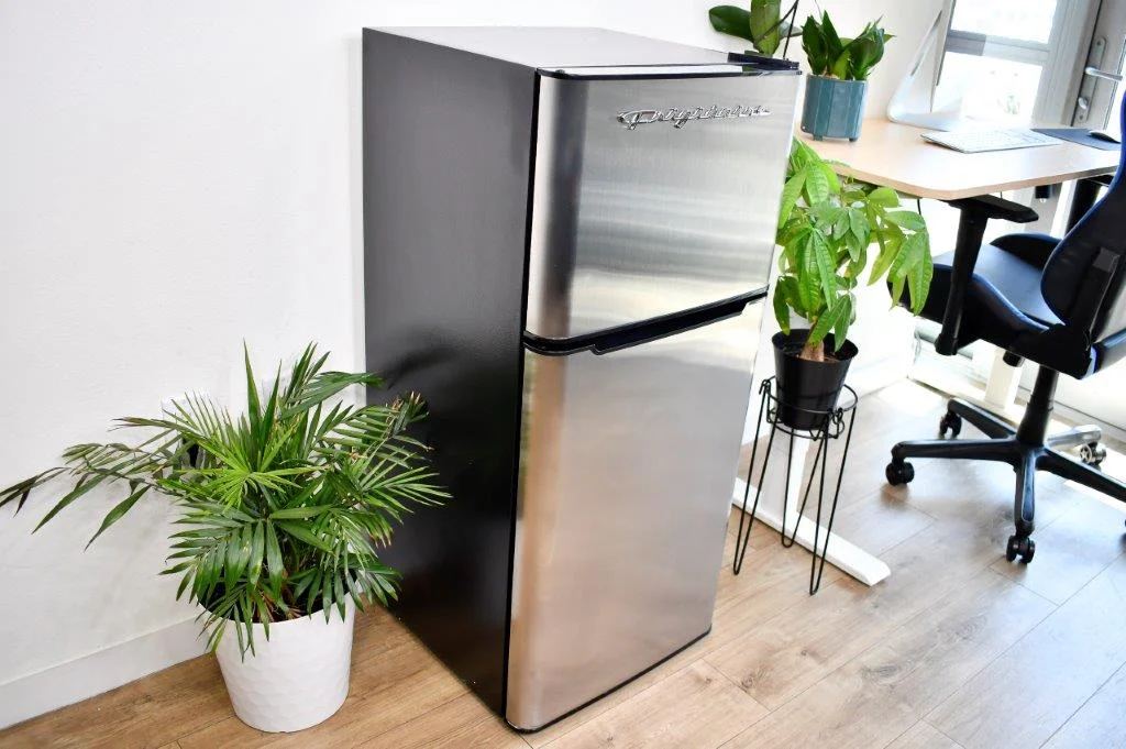 Frigidaire, 4.5 Cu. ft., 2 Door Compact Refrigerator-Chrome Trim, EFR451, Platinum