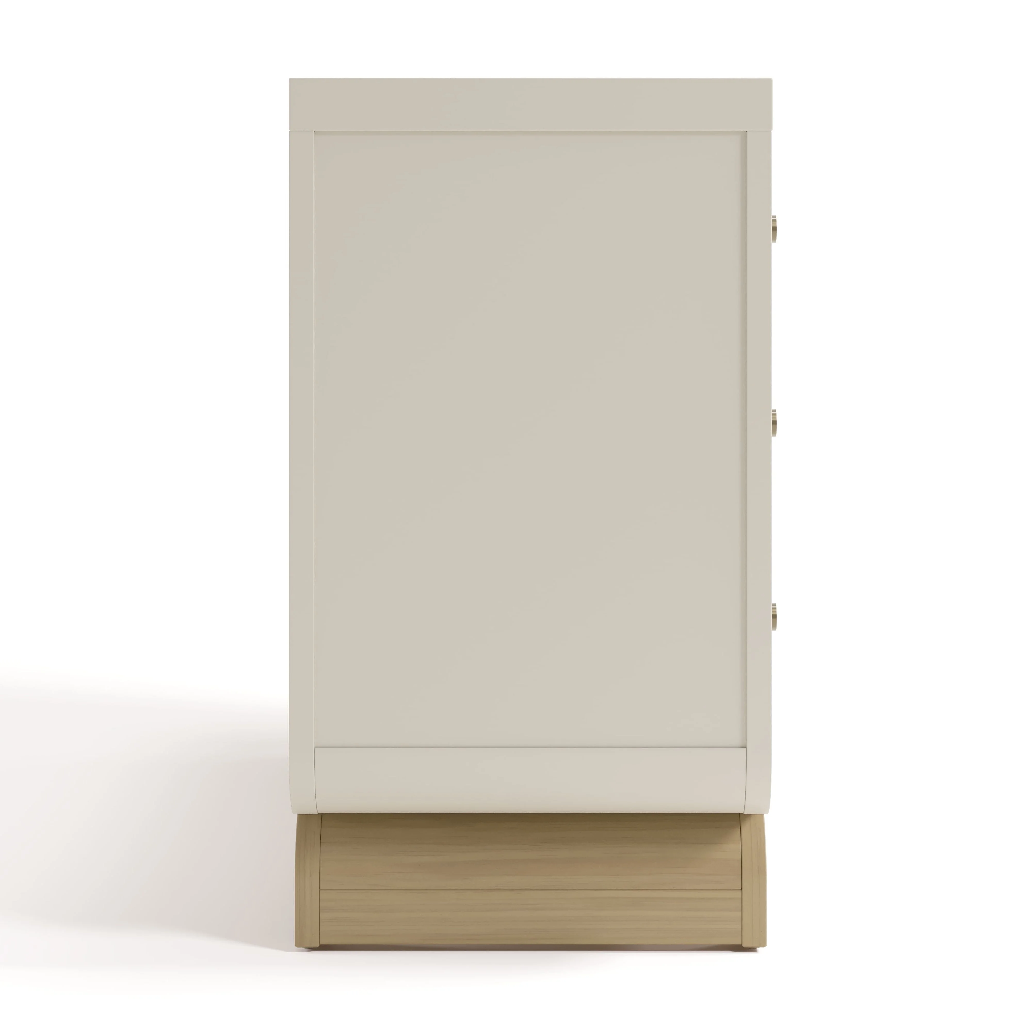 Storkcraft Santorini 6 Drawer Double Dresser, White/Driftwood