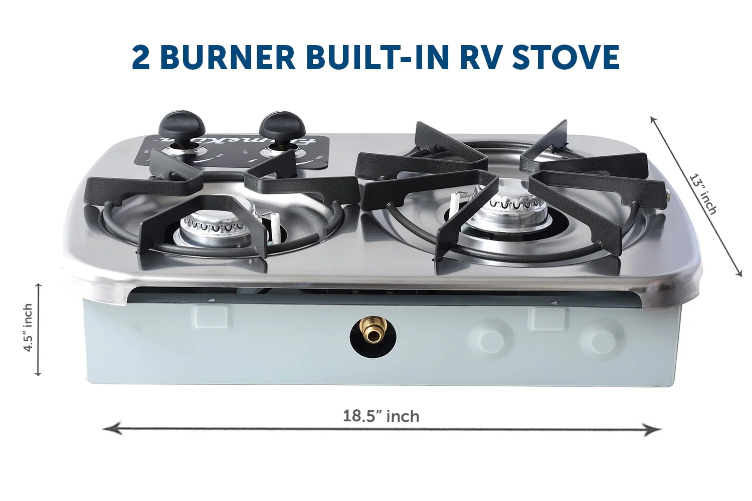 Flame King YSNHT600 2-Burner Built-in RV Cooktop Propane Stove