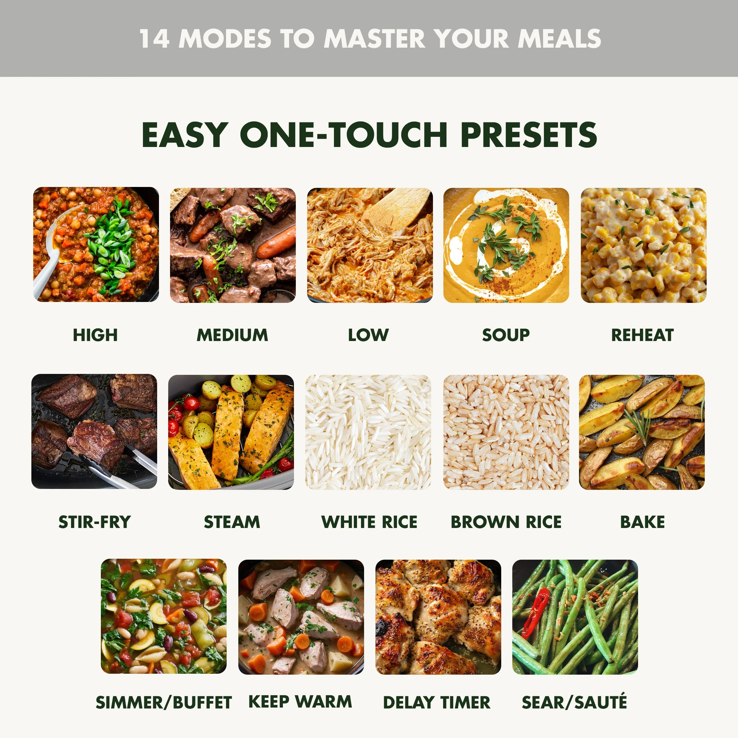 GreenPan 6-Quart, 14-in-1 Slow Cooker, Family Size, Ceramic Nonstick, Dishwasher Safe Parts, Black