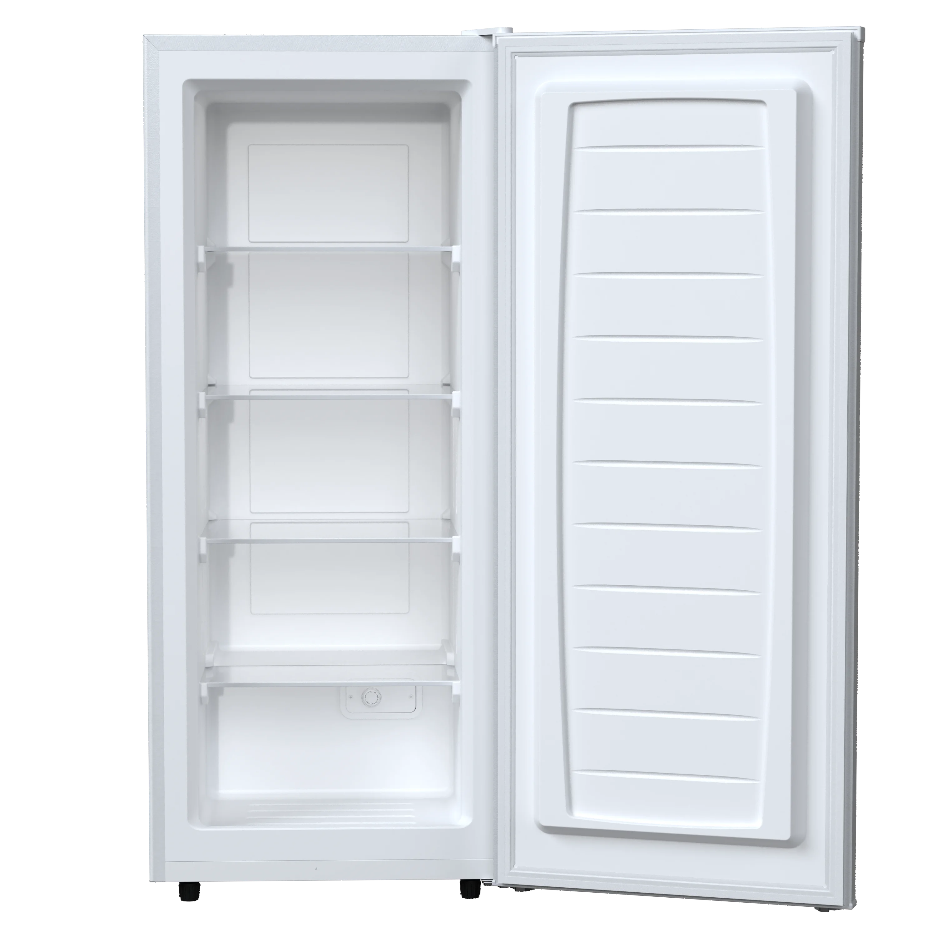 Auseo 7 Cu. ft. Upright Freezer with 4 fixed grid shelves, Space Saving, Adjustable Temperature Controls, Garage Ready deep Freezer, Manual Defrost, White