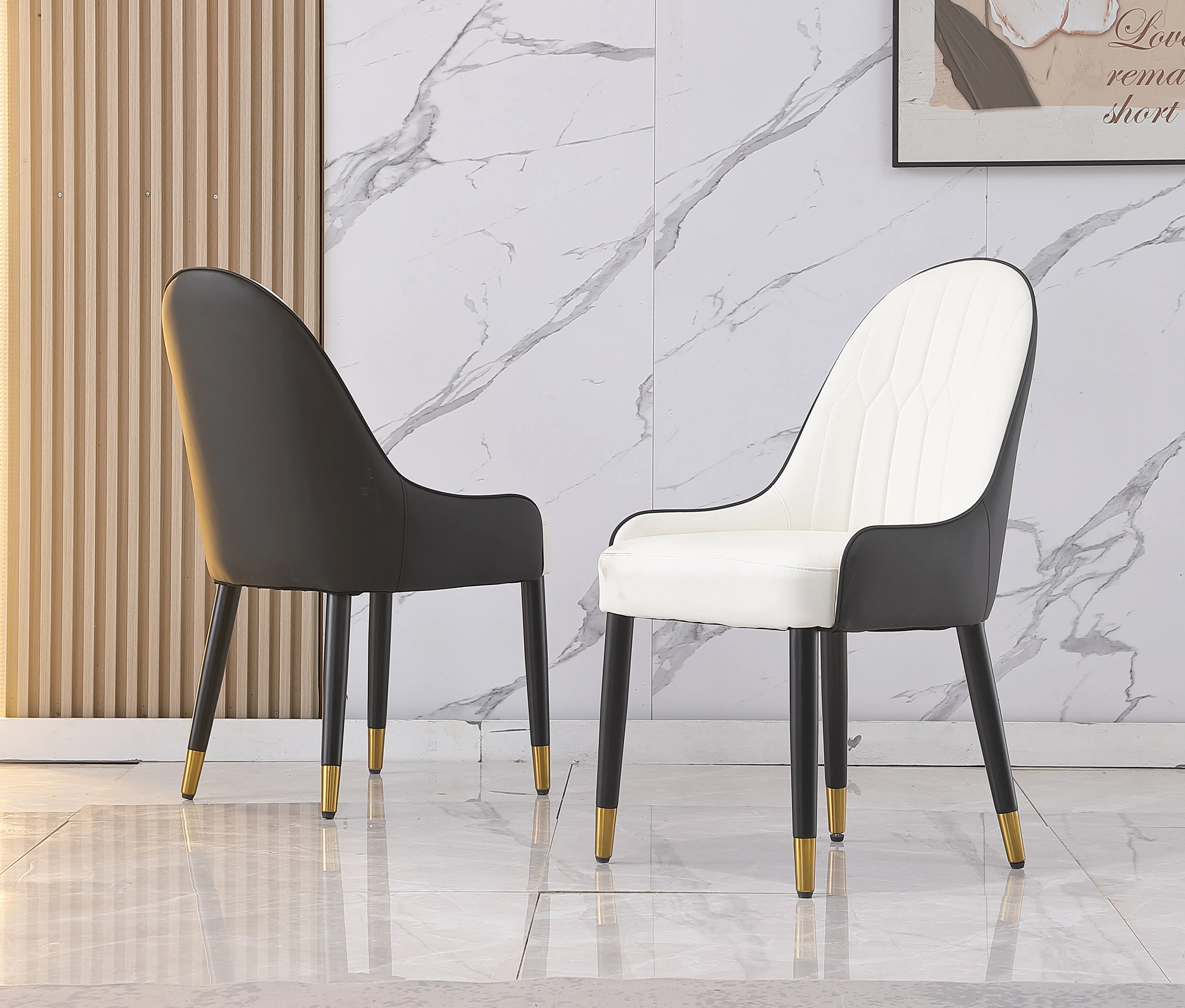 Montary 7 Piece Dining Room Set, Modern Dining Table and Chairs Set, Sintered Stone Dining Table Set for 6, White Marble Dining Table with 6 Chairs for Kitchen, Dining Room