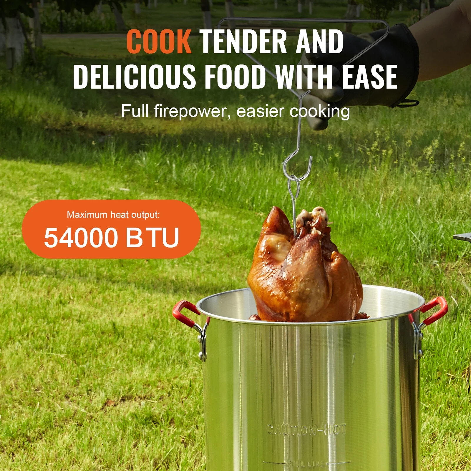 30Qt Turkey Deep Fryer Outdoor Gas Propane Stock Pot Burner Cooker 54,000 BTU