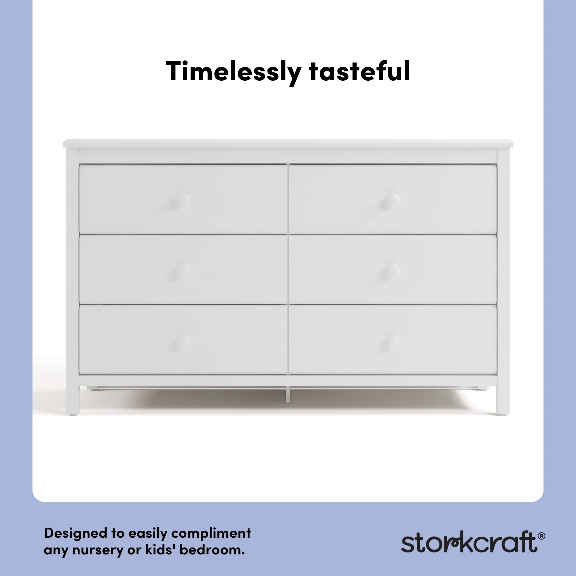 Storkcraft Alpine 6 Drawer Nursery Double Dresser, Olive