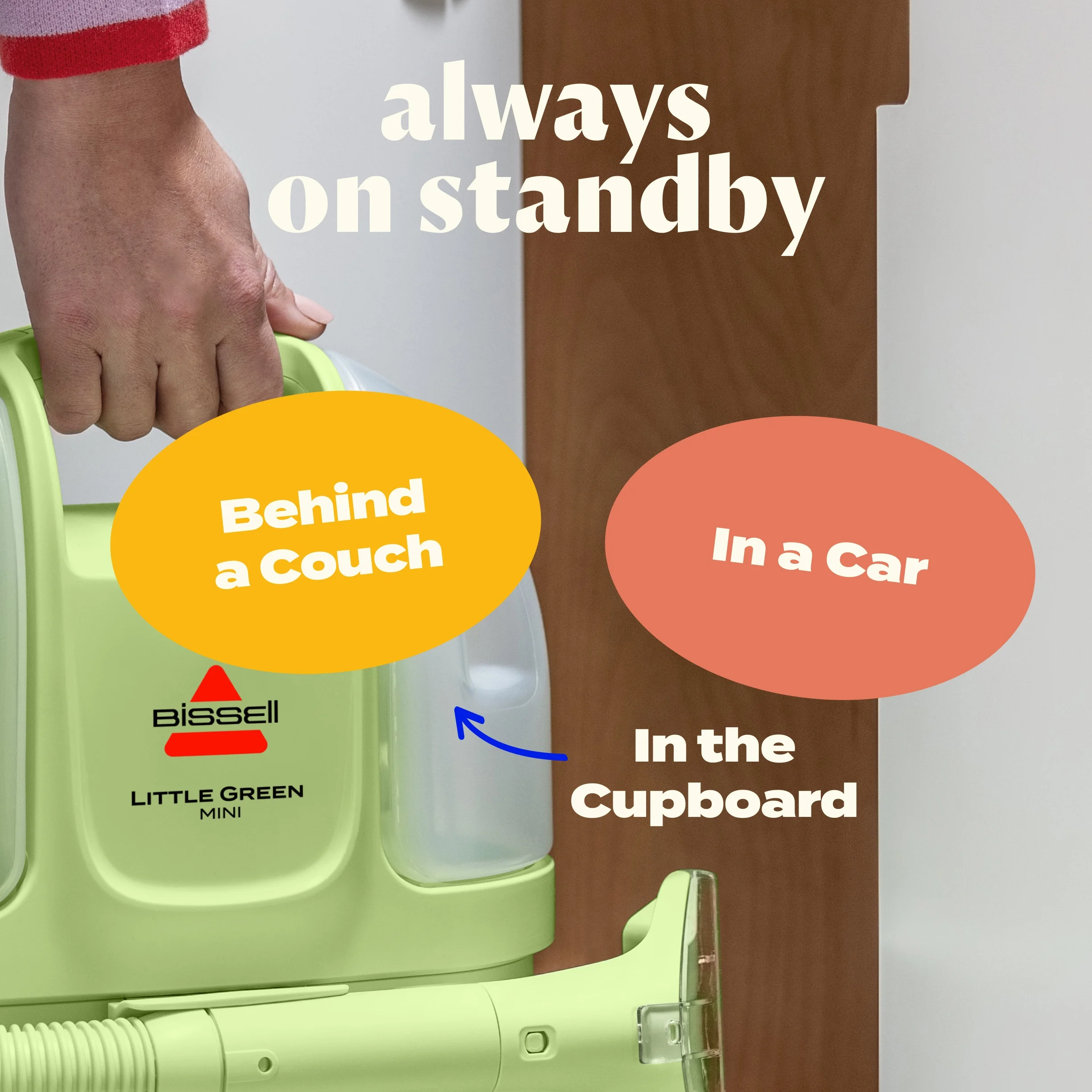 BISSELL Little Green Mini Portable and Upholstery Deep Cleaner, Car/Auto Detailer with 4