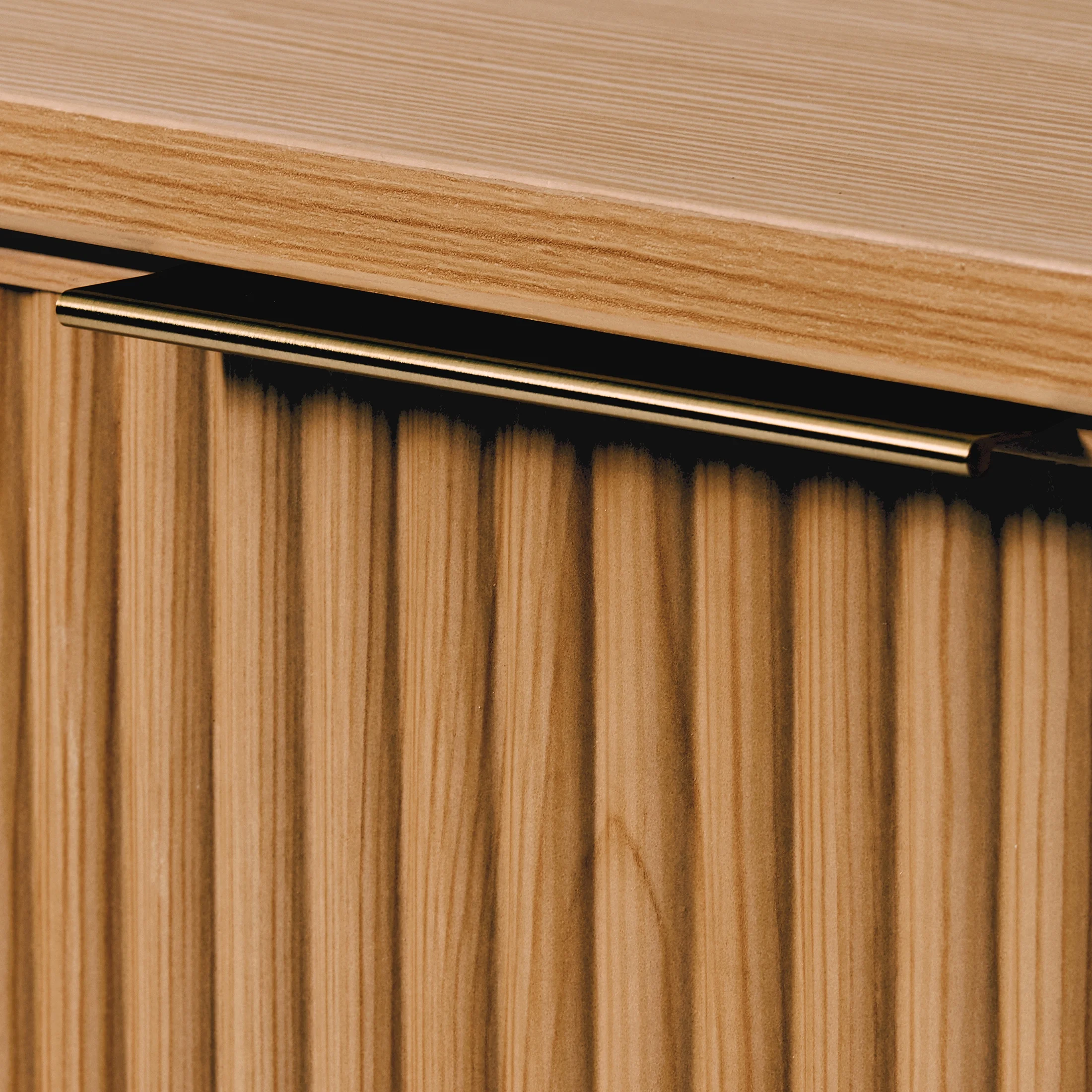 Better Homes & Gardens Lillian Fluted Accent Cabinet, Natural Pine Finish