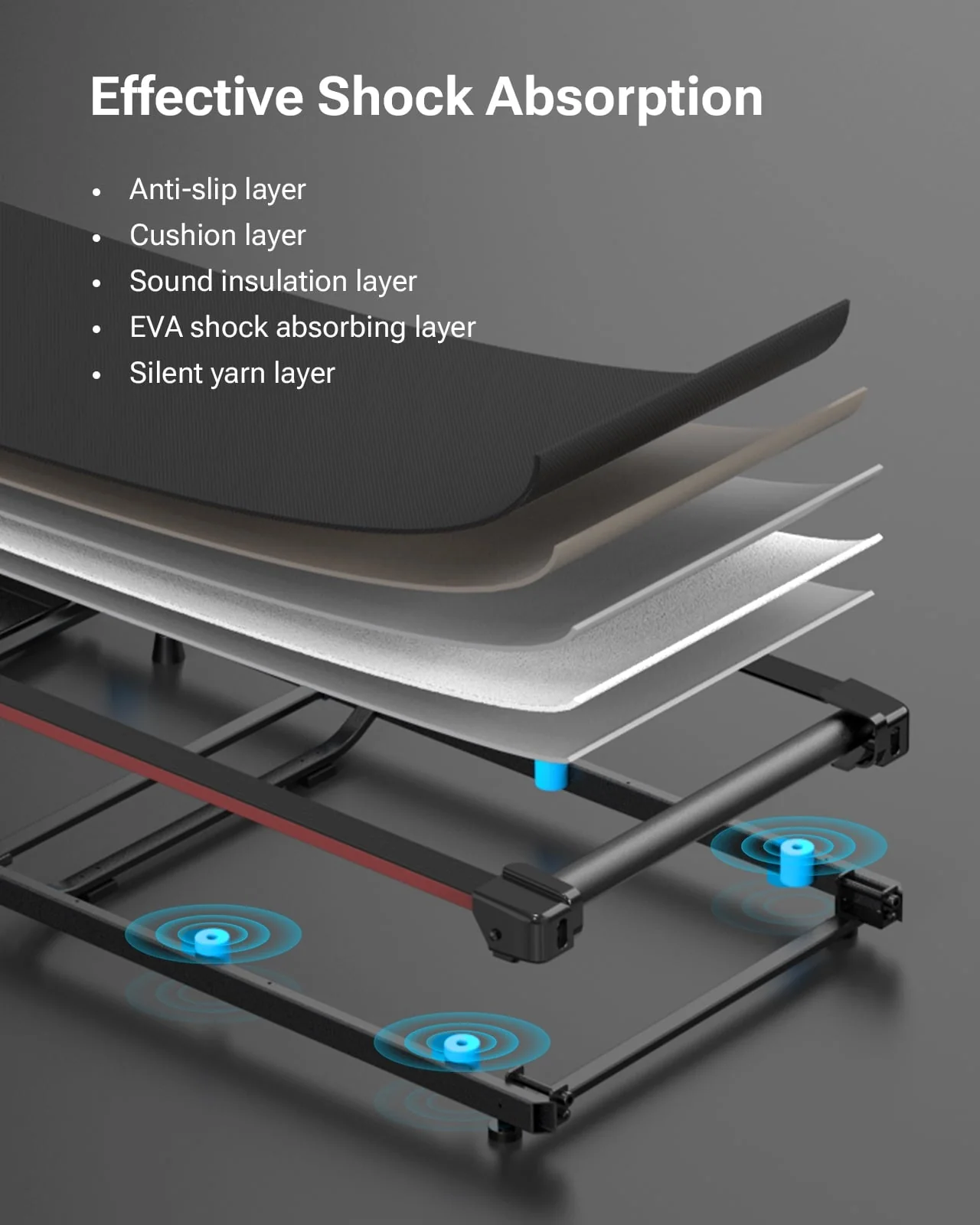 Walking Pad 2 in 1 Under Desk Treadmill with Remote Control Mini Portable Treadmill for Home Office