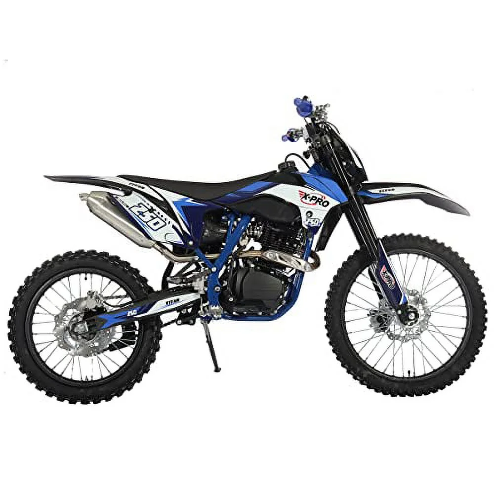 X-Pro Brand New Titan 250cc Gas Pit Dirt Bike with LED Headlight, 5-Speed Manual Transmission, Electric/Kick Start! Big 21