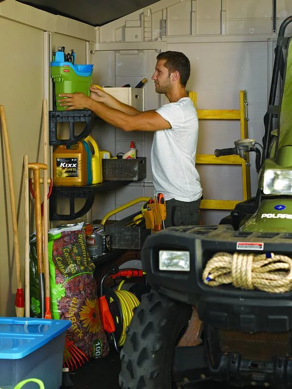 Keter Factor 8 x 11 Foot All Weather Resin Outdoor Storage Shed, Taupe