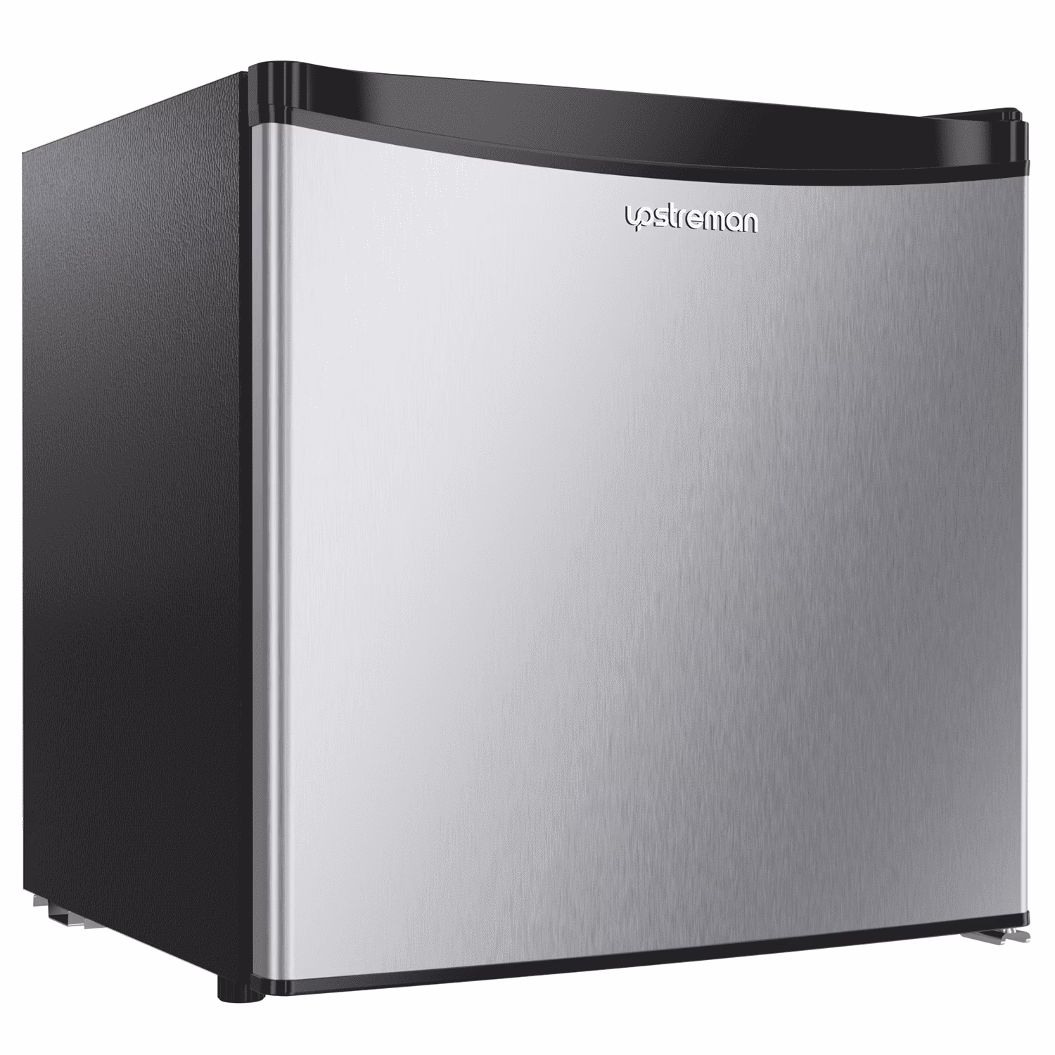 Upstreman 1.7 Cu ft Mini Fridge with Freezer Single Door Compact Refrigerator, Low Noise, Energy Saving, Adjustable Temperature, Reversible Door, for Home Office Dorm, Black FR17