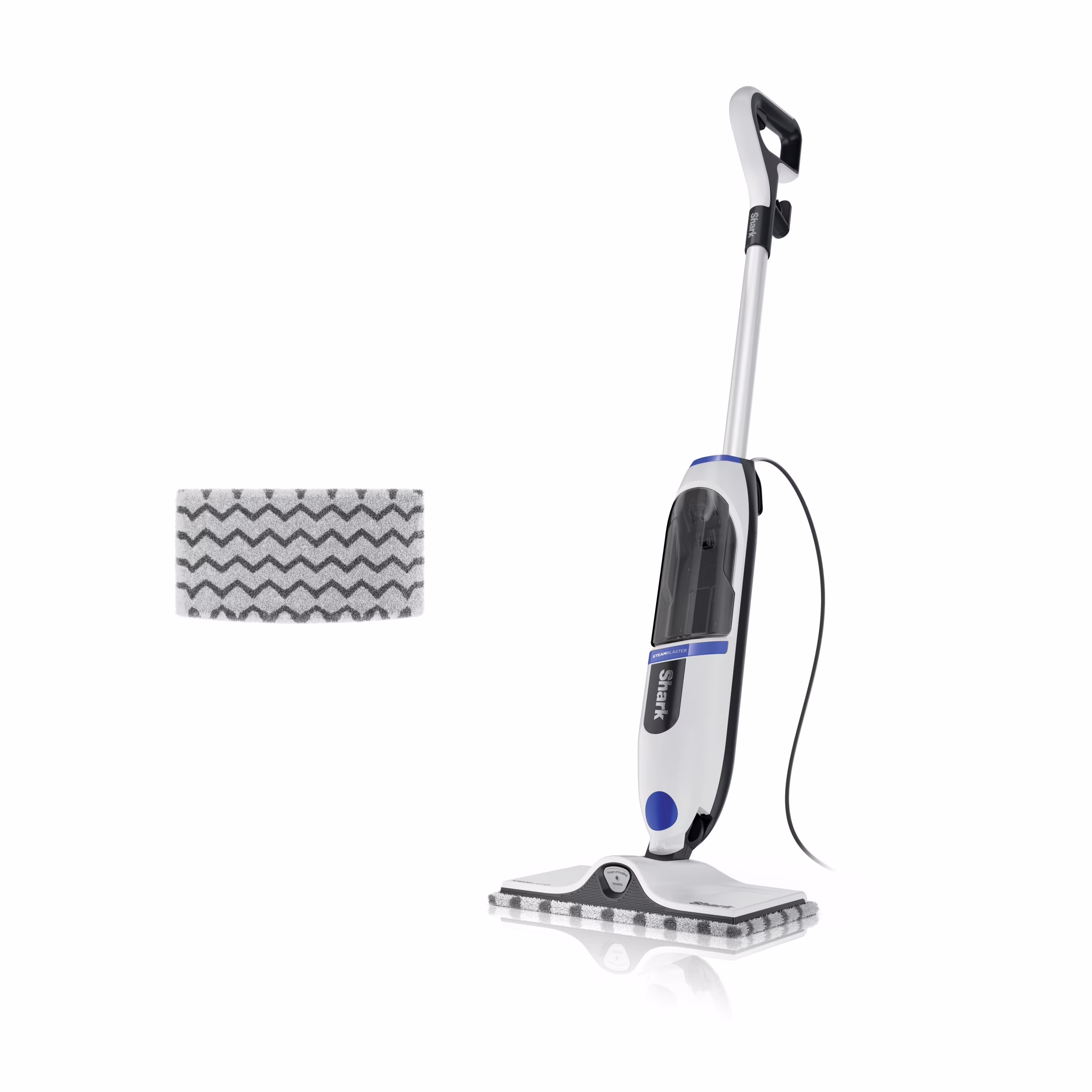 Shark SteamSpot Steam Mop with Steam Blaster for Sealed Hard Floors, XL Removable Tank, Washable Dirt Grip? Pad, 2  Modes,S2000